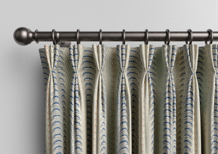 Land & Shore Fintra Stripe, Blue Red - Made to Measure Curtains - Image 11